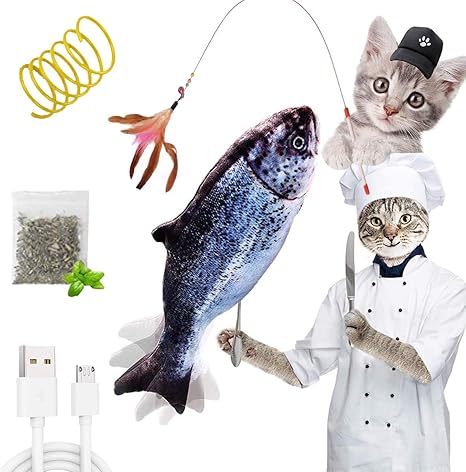 flippy fish cat toy jml