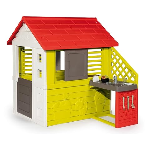 Smoby Casa 810713 Nature II mit Küche und Zubehör, Grün