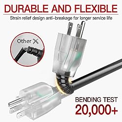 25 FT 14/3 Extension Cord Outdoor, Heavy Duty