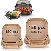 WMKGG 300 PCS Air Fryer Liners for Ninja Crispi, Parchment Paper Accessories for Ninja Crispi 4-in-1 Portable Glass Air Fryer Cooking System