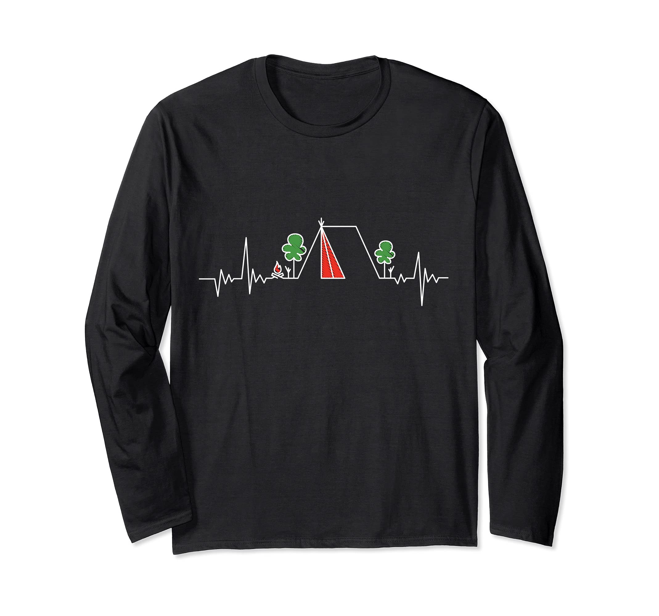 Tent tent Heartbeat - camping tent lover Long Sleeve T-Shirt