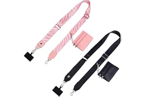 PUGPIU Clip and Go Strap for Phone with Wallet Crossbody - Phone Strap Crossbody with Zippered Pouch