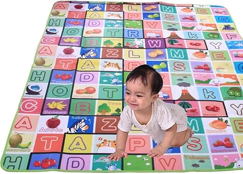 Glives Polyester Pongee Baby Mat Waterproof Double Sided Baby Play Floor Mat