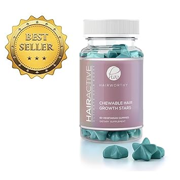 HAIRWORTHY - Chewable SCHNELLSTEN Haarwachstum Vitamine. 100% natürliche Ergänzung für längere, stärkere und vollere Haare. M