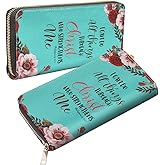 WIRESTER PU Leather Clutch Purse Card Holder Wallet, Zip Around Long Wallet for Women