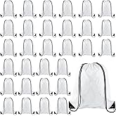 30 Pack Drawstring Backpacks, Sublimation Backpack Blank for Kids, Heat Press Reusable Sublimation Bags, Personalized Cinch S