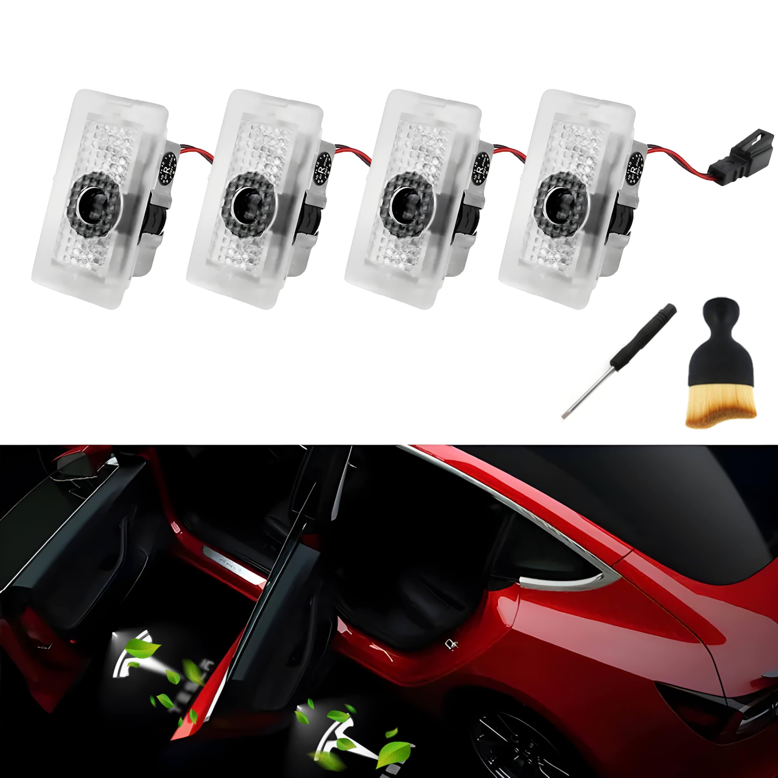 Photo 1 of Puddle Light Compatible with Tesla Model 3 Y S X 2023 2024 2025 Accessories for Tesla Car Door LED Logo Projector Puddle Lights Ultra-Brights Step Welcome 3D Laser Ghost Shadow Light (2pcs)