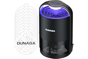DUNAGA Fly Traps Indoor, Fruit Fly Traps, Gnat Traps, Mosquito Traps, Insect Traps Indoor with 10 Sticky Glue Boards, Black