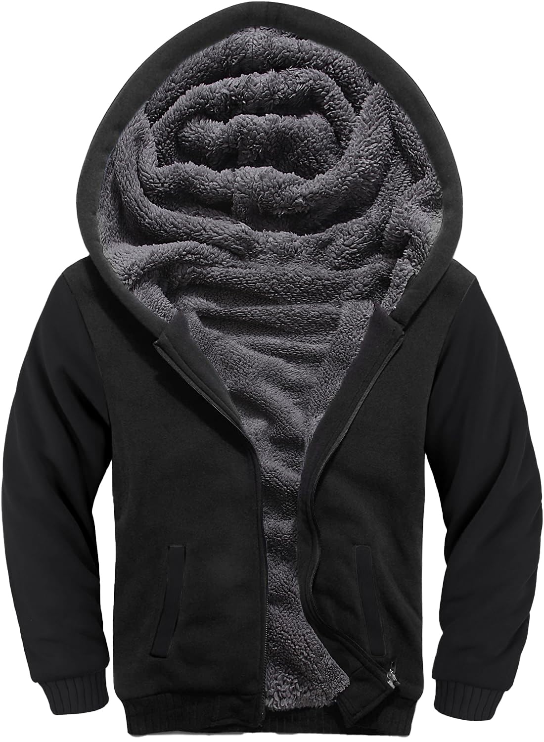 Photo 1 of GEEK LIGHTING Boys Sherpa Lined Hoodie Kids Fleece Sweatshirt Full Zip Hooded Jacket 2XL 
