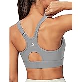 IUGA High Impact Sports Bras for Women High Support Racerback Sports Bra with Sewn-in Pads Adjustable Straps