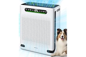 XENONLAB Air Purifiers for Home Large Room Up to 2600 Ft², HEPA Air Purifier with Washable Filter & Air Quality Display, Powerful Turbo Mode Air Cleaner for Pet Hair Odors Smoke Dust