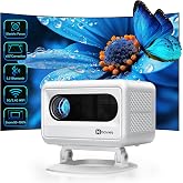 [Electric Focus] Himovies Projector, Mini Projector with WiFi and Bluetooth, &plusmn;50&deg; Vertical Keystone Portable Projector with Stand, FHD 1080P Movie Slide Projector for Smartphone/TV Stick/HDMI/USB