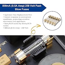 500mA (0.5A Amp) GMA Glass Fuses, 5x20mm