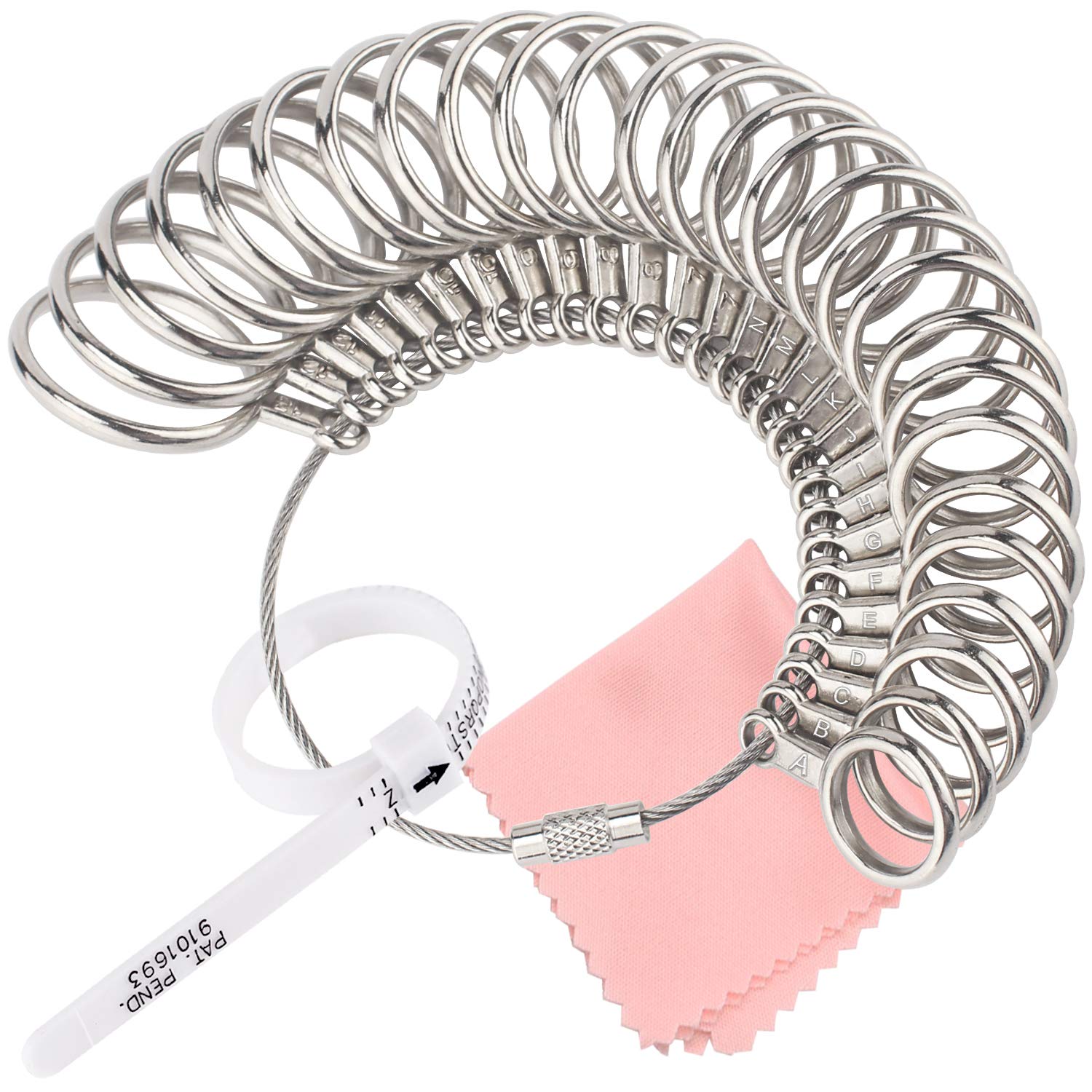 SENSOUSONG Ring Measure UK, Metal Finger Ring Sizer Measure Gauge, Custom and New Rings Tools Jewellers for Measuring Rings Diameters