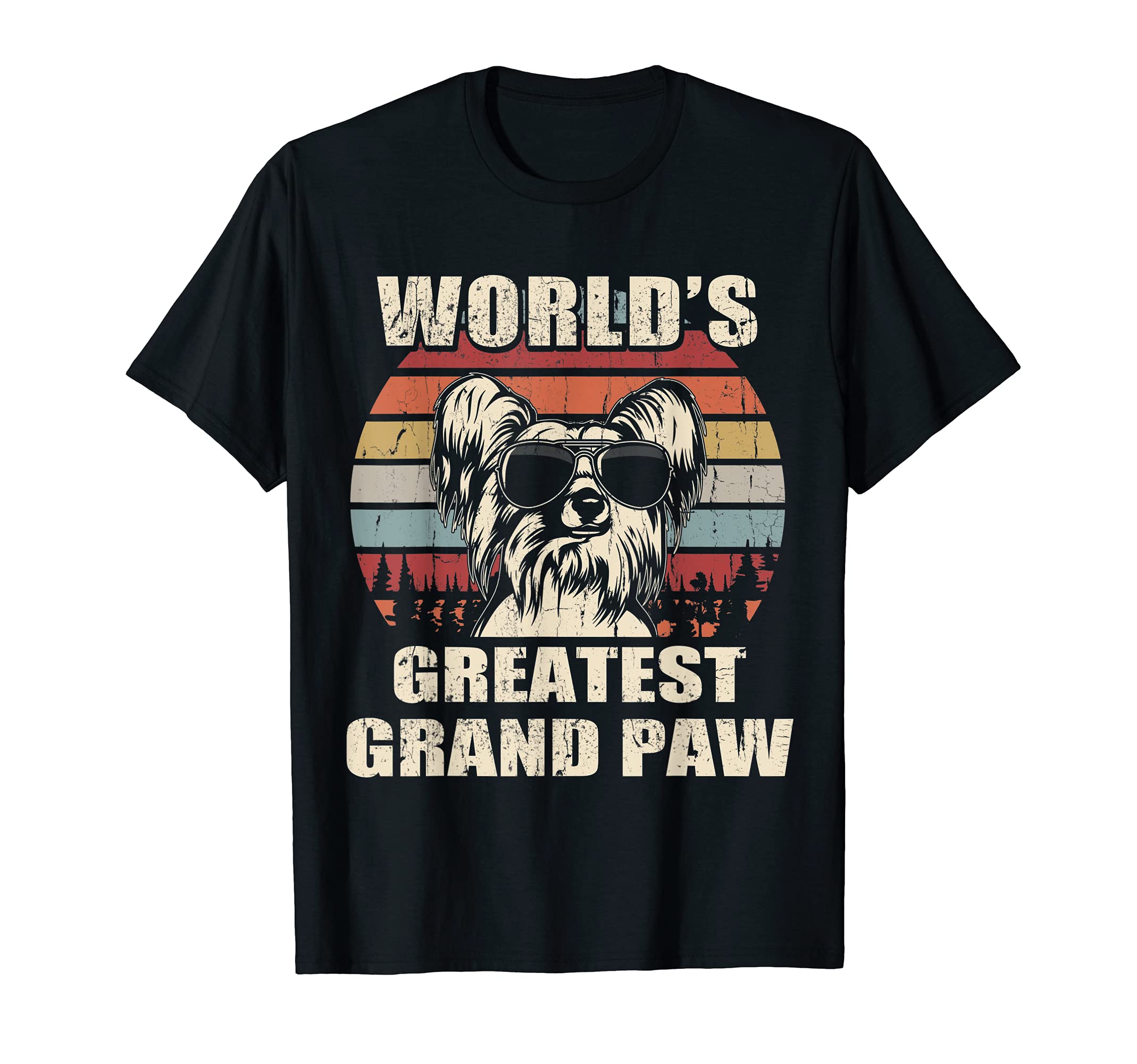 World's Greatest Grand Paw Chinese Crested vintage retro T-Shirt