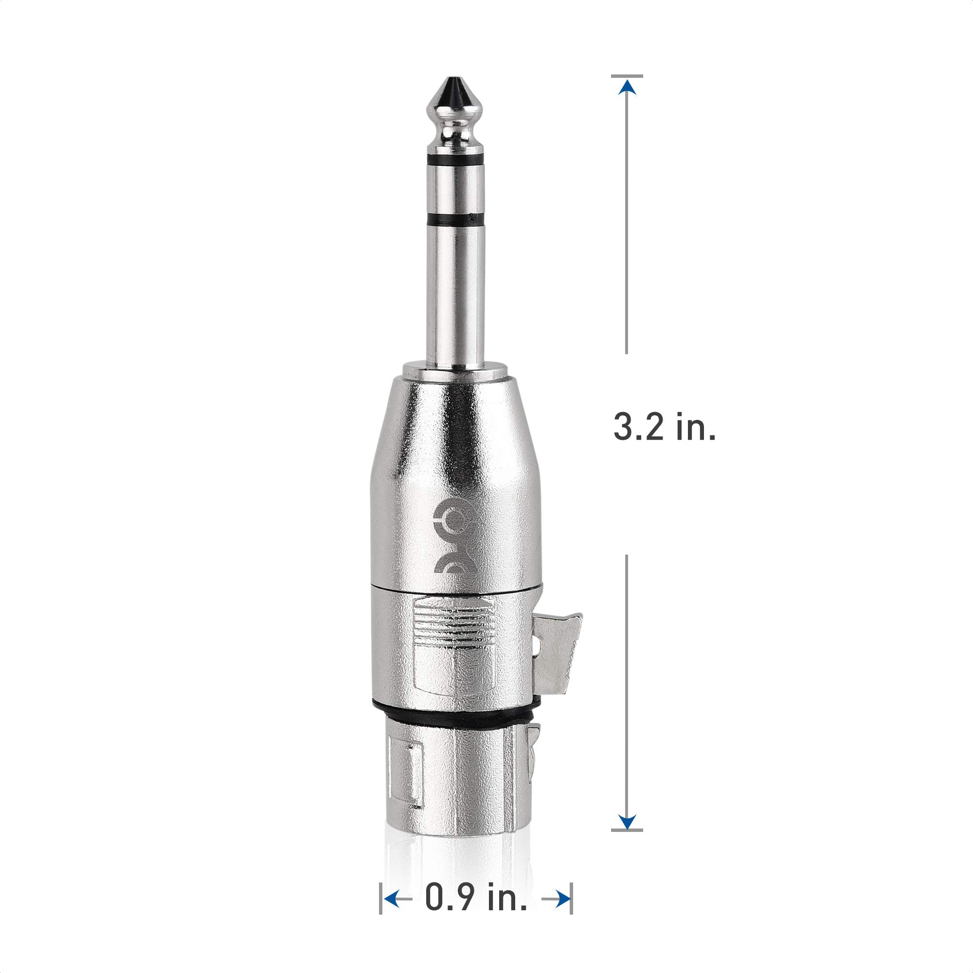 Cable Matters 2-Pack 6.35mm 1/4 Inch TRS to XLR Adapter - Male to Female