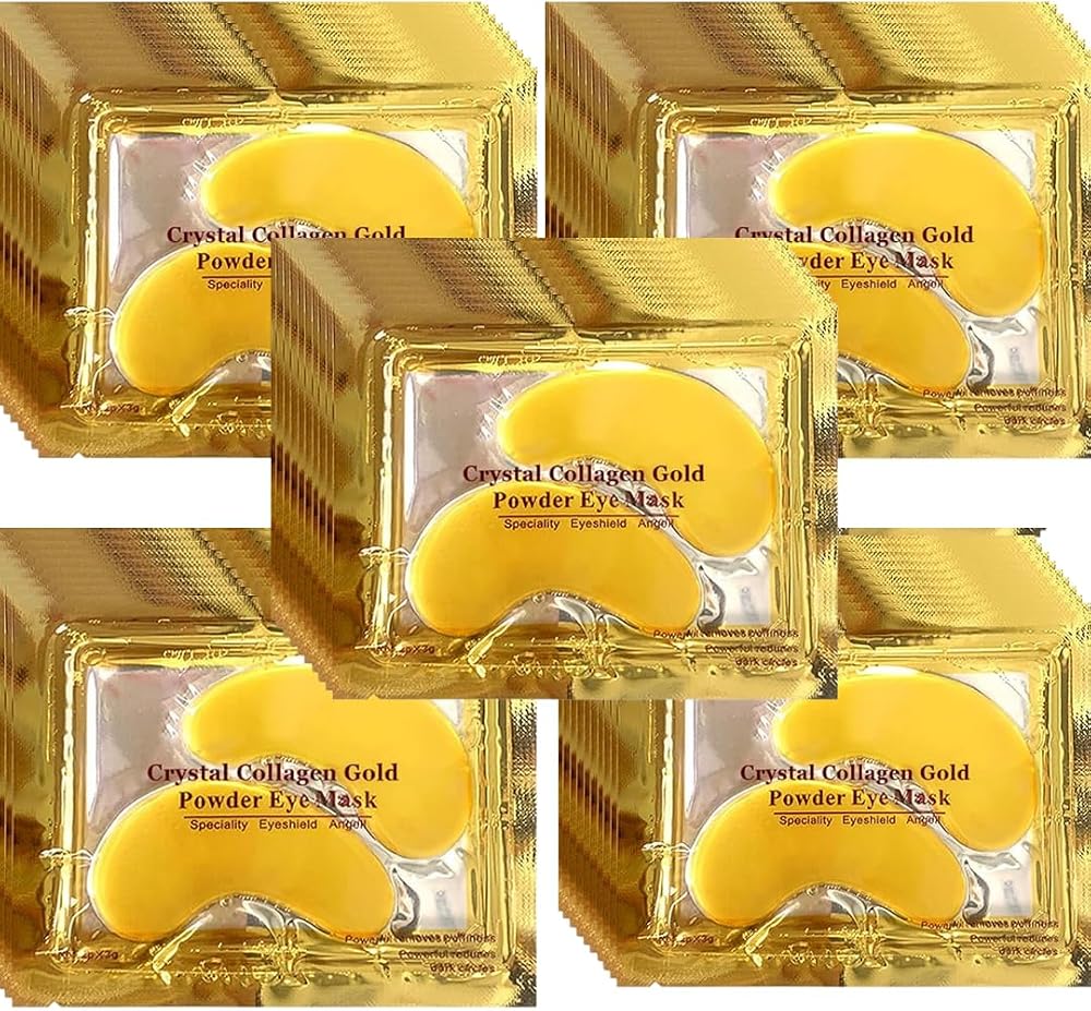 100 Pairs 24k Gold Eye Collagen Mask Anti-Aging Wrinkle Under Eye Gel Patches