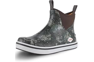 Showave Kid's Deck Boots Waterproof Ankle Rain Boots for Boys Girls Insulated Neoprene Rubber Boots Non-slip Child Rain Shoes