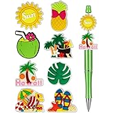 8Pcs Silicone Focal Beads for Pens – Premium Soft, Durable Beads for Custom Pen Making, DIY Craft Projects, and Personalization – Assorted Colors and Designs (Summer)