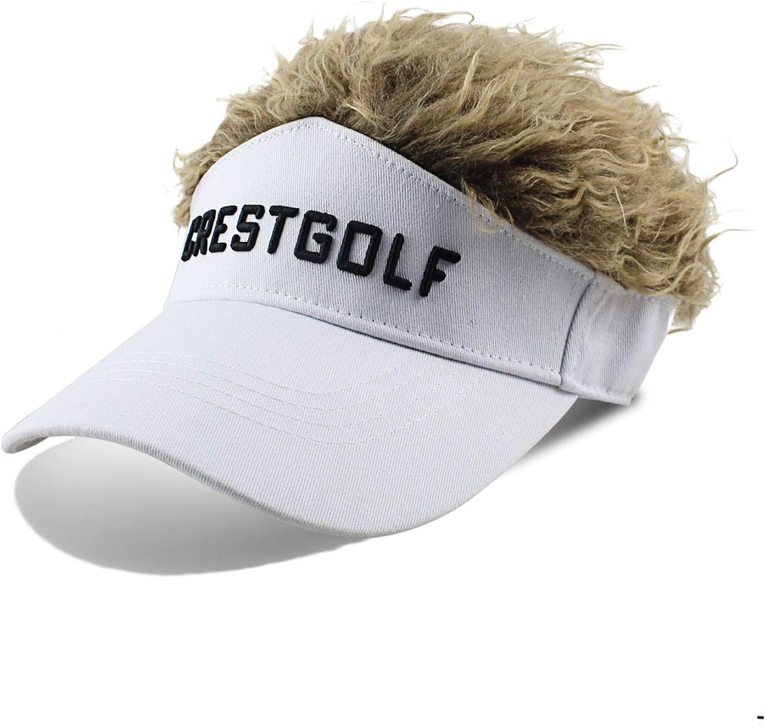 Novelty Fake Hair Hat Sun Visor Cap Wig Peaked Adjustable Baseball Hat