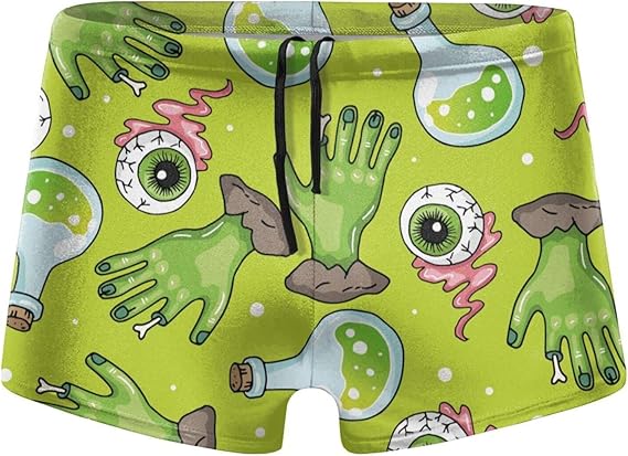 Amazon Co Jp 水着 メンズ インナーパンツ 怪獣 溶剤 魔法 緑 温泉 スイムパンツ 四角 フィットネス ボクサー型 水泳パンツ 競泳水着 おしゃれ Yamayago 服 ファッション小物