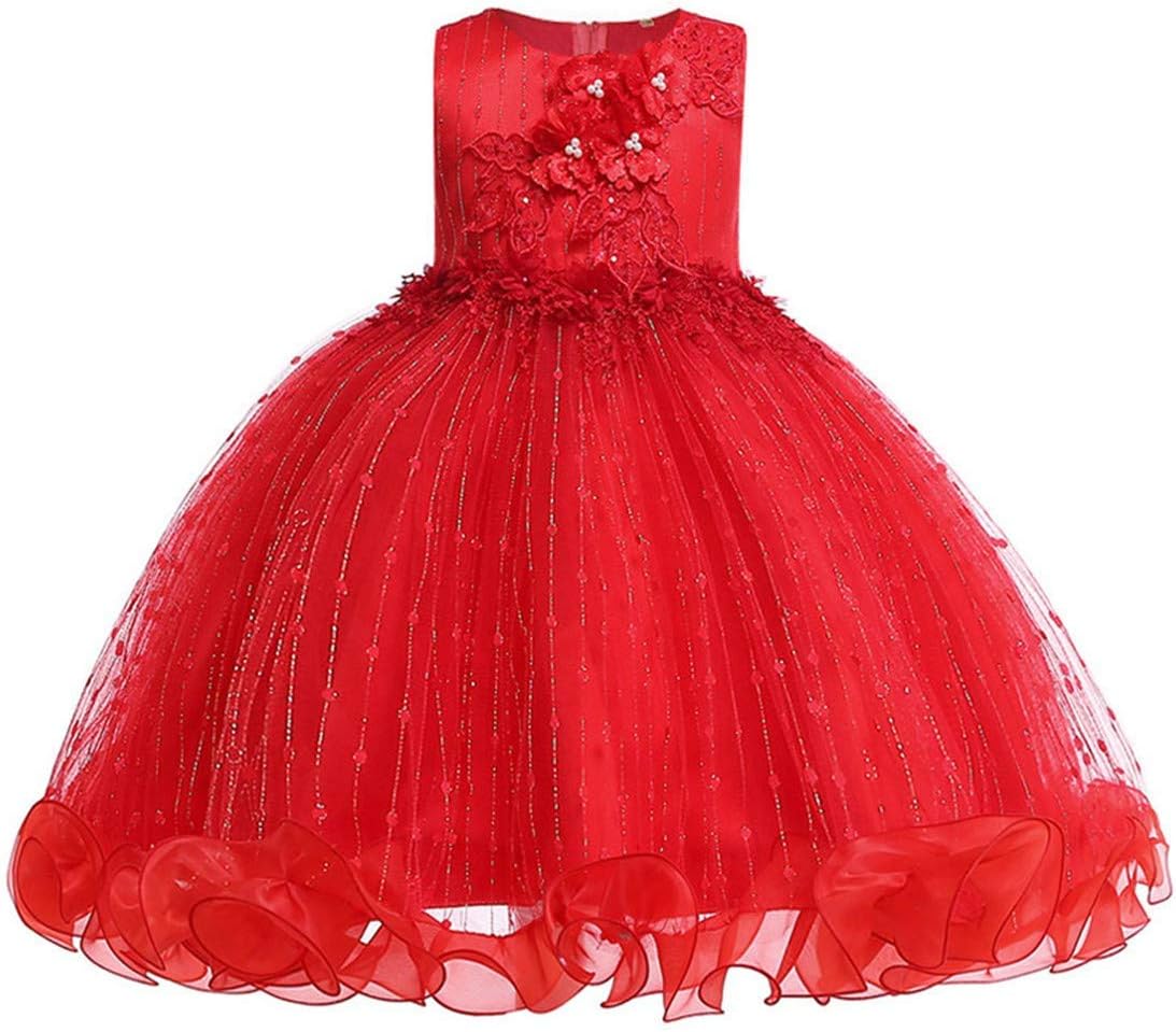 Debispax Girls Special Occasion Flower Ruffles Tulle Dresses for Pageant Party Age 3-10 Years