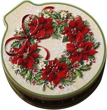 Amazon Com Starwak Christmas Round Iron Candy Cans Cookie Jars
