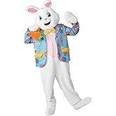 Boveco Easter Bunny Costume Unisex Onesie Suit Rabbit Mascot Costumes Easter Jumpsuit Fancy Dress Outfit for Adult Cosplay