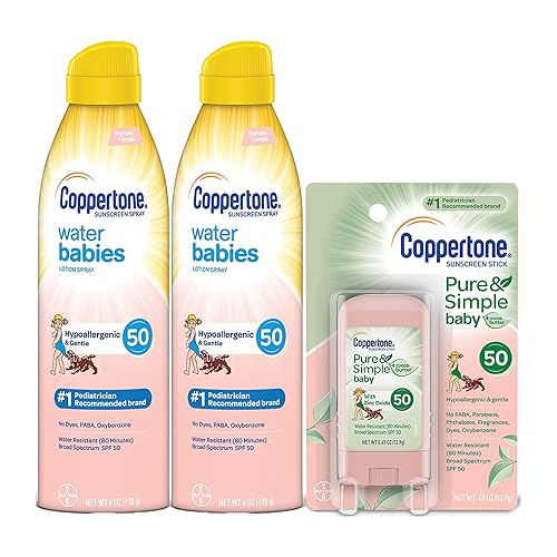 Coppertone WaterBabies SPF 50 Lotion Spray Pure Simple Baby