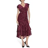 Tommy Hilfiger Womens Flutter Sleeve Flounce Hem Empire Waist Dress