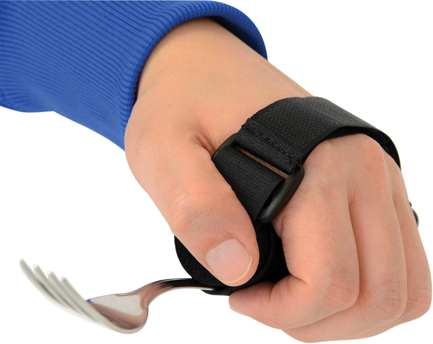 Sammons Preston Universal Holder Strap for Elderly, Hand Cuff with Pocket for Holding Cutlery, Pens, Toothbrushes, Daily Living Tools, Adjustable Velcro Implement Holder for Weak Grip and Arthritis: Industrial & Scientific