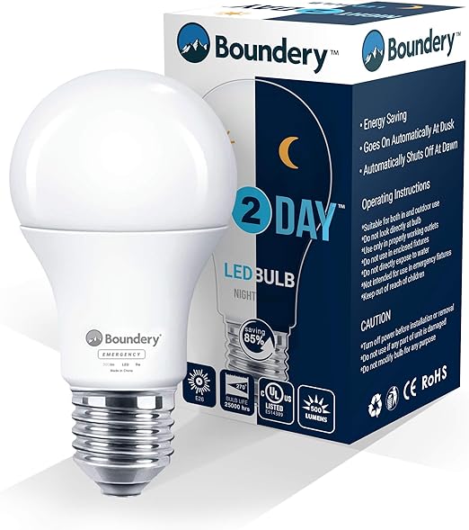 Night2Day Dusk to Dawn LED Light Bulb by Boundery E26 Dusk to Dawn LED