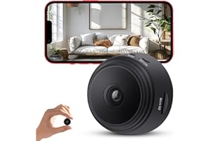 YISPK Hidden Camera,1080P HD WiFi Mini Nanny Cam with Night Vision & Motion Detection - Indoor/Outdoor Wireless Security Spy Cameras for Home, Car, Baby & Pet Monitoring-Upgraded A9