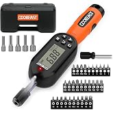 38pcs Digital Torque Screwdriver 1/4" Drive(1.01-106.2in-lbs/0.11-12Nm) | Buzzer&amp;LED Indicator,Torque Wrench Screwdriver Set,Inch Pound Torque Screwdriver,for Gunsmithing,Scope Mounting