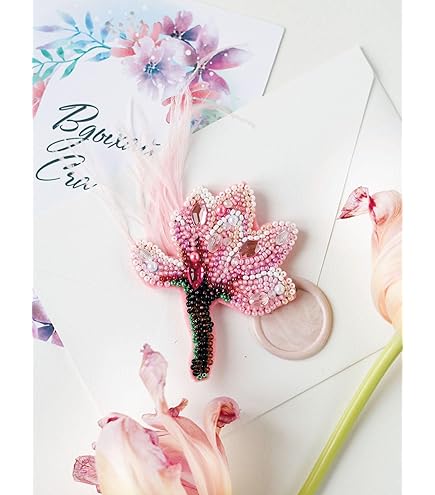 Kit De Broderie Avec Perles - Fleurs Délicates - Abris Art