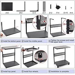 Bfttlity PC Stand Computer Tower Stand 2-Tier Metal
