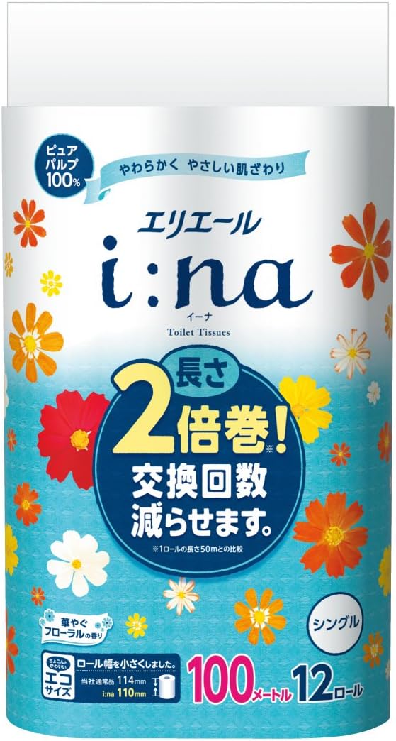 Daio Paper Elleair Ena toilet single 100m ~ 12R input