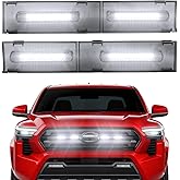 Front Grille Grill Lights for 2024 2025 Toyota Tacoma SR SR5 Led Grill Light Accessories(for SR sr5 only-LED-White)