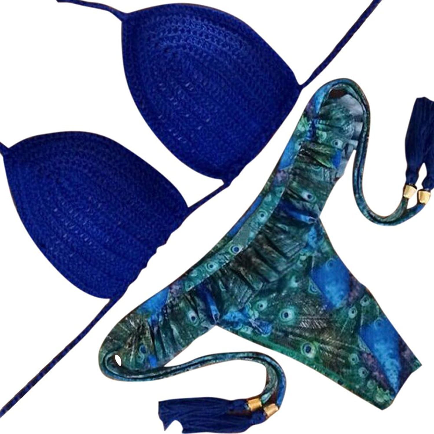 True Meaning Attractive Women's Sexy Halter Weave Bikini