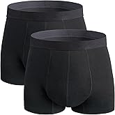 REELINDRY Mens Incontinence Underwear Washable, 2.3 oz Leak Proof Absorbent Odor Neutralization Briefs for Bladder Leak 2 Pack(Black, XL)