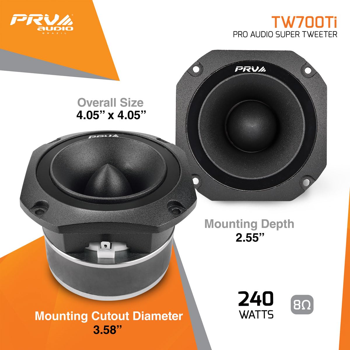 4 Diaframmi In Titanio 8 Ohm 37.5mm Per Tweeter PRV Audio TW600Ti E RPTW700Ti - Ricambio