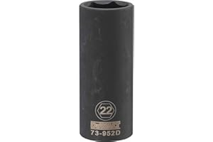 DEWALT 1/2" Drive Impact Socket Deep 6 PT 22MM