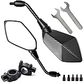 【2026 Upgraded】Motorcycle Convex Rear View Mirror, Mirrors For Bike,motorcycle,atv,scooter, with M8 M10 Threaded Bolt, with 7/8" Handle Bar Mount Clamp Compatible with Cruiser, Suzuki, Honda,Victory