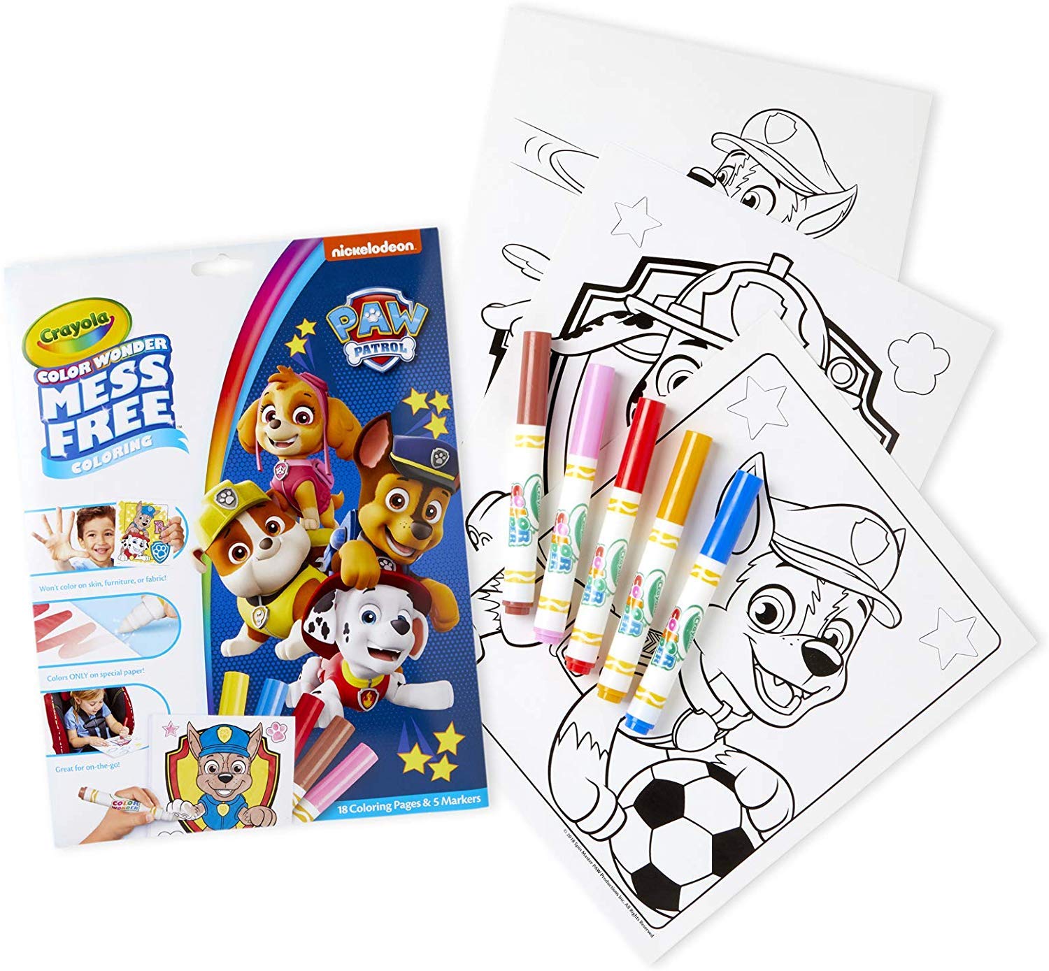 Crayola Paw Patrol Wonder Colouring Pad and Markers Set, Multi-Colour