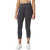 Andrew Marc Womens Faux Denim Cropped Legging, Regular and Plus Sizes