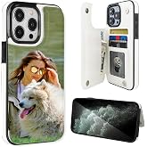 Smartwikiit Custom Phone Case Compatible with iPhone 18 17 16 15 14 13 12 11 Pro Max Wallet Case with Card Holder, Personalized Photo PU Leather Kickstand Card Slots Case, Double Magnetic Clasp Cover