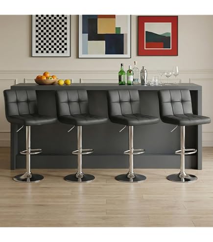 Amazon.com: Grandview Gallery Grotto Adjustable Bar Stool, Chrome
