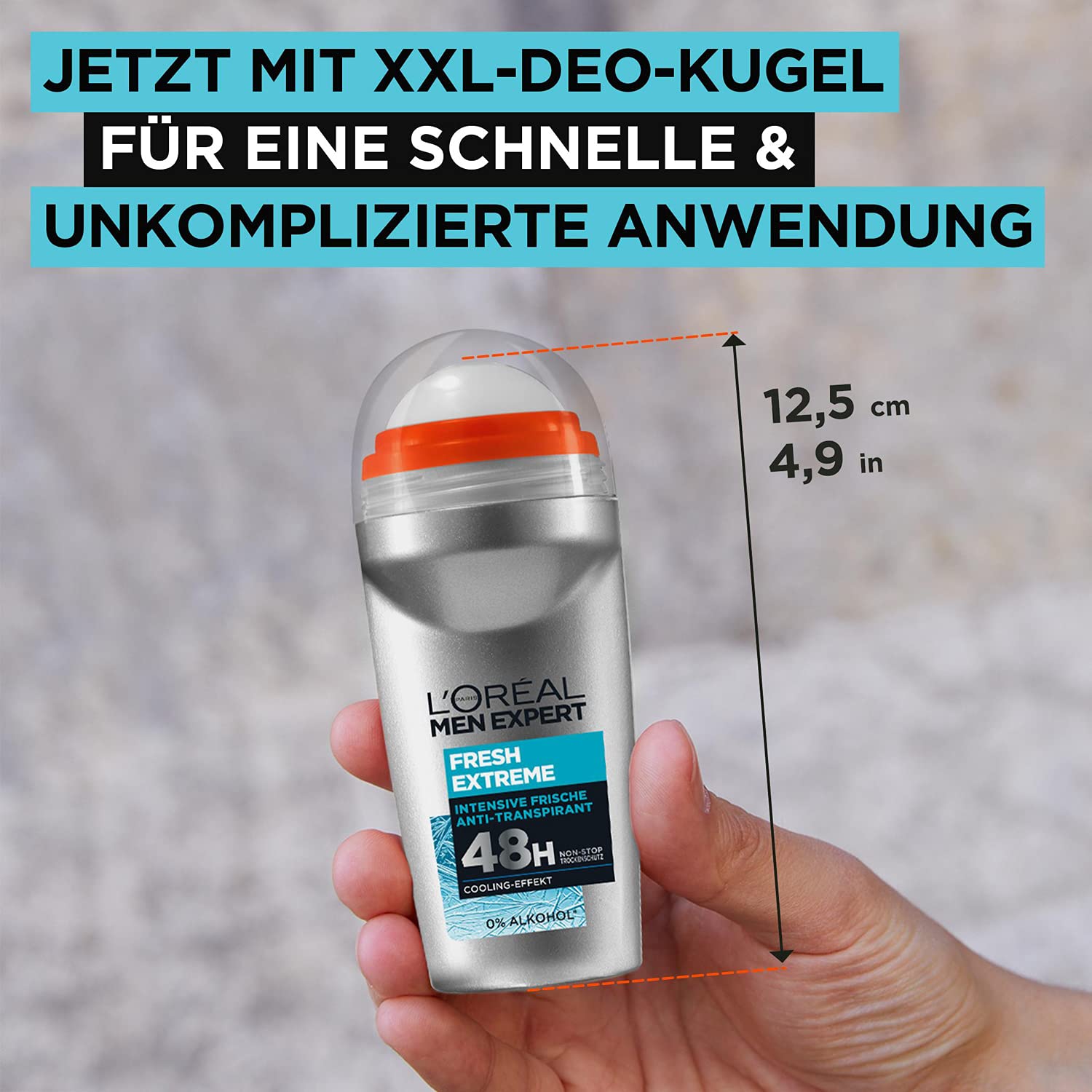 L'Oréal Men Expert Kühlendes Deo für Männer, Intensiver Deoroller gegen Geruchsentwicklung für 72 Stunden, Ultra Cooling Effekt, Fresh Extreme, 6 x 50 ml 5