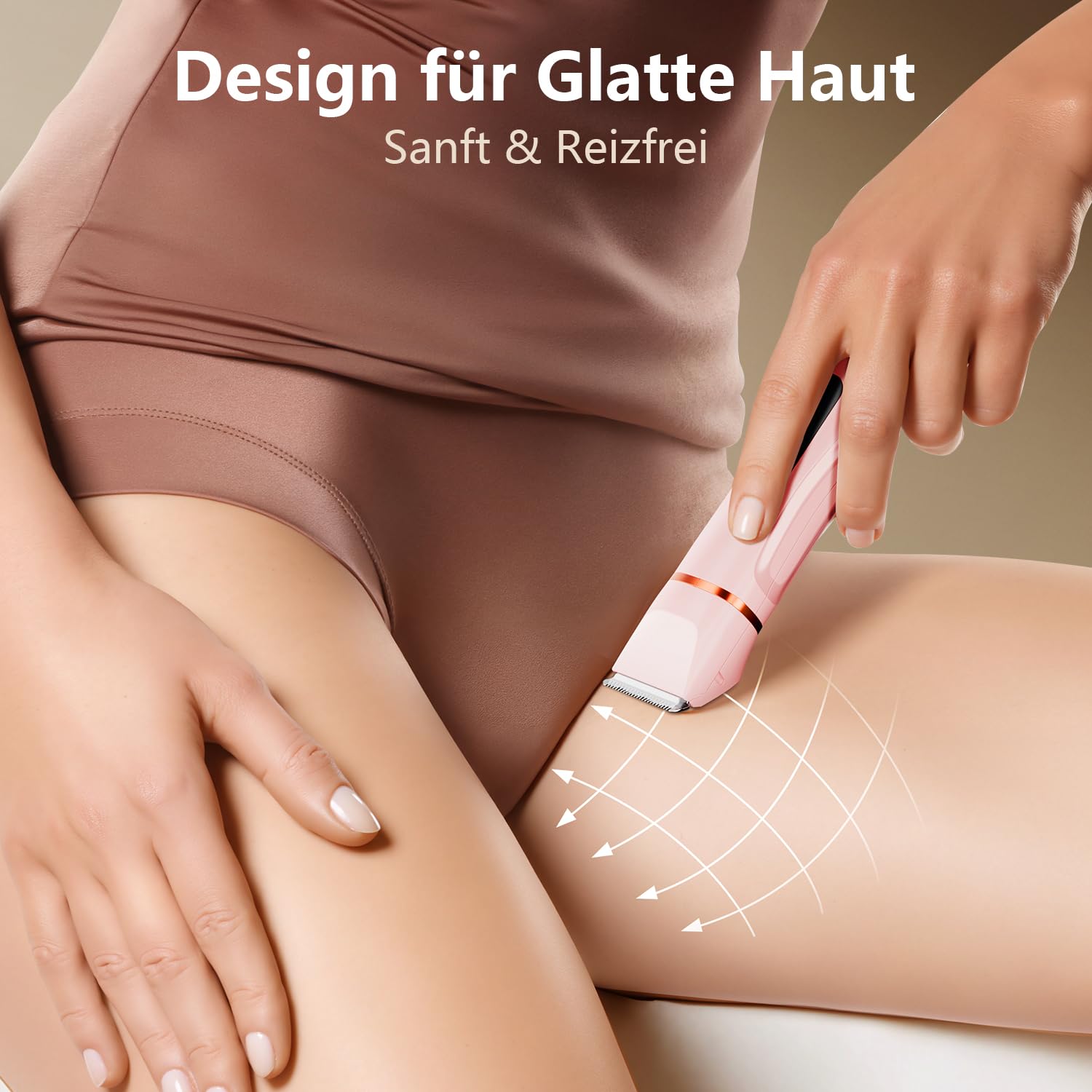Intimrasierer für Frauen, Rasierer Damen Intimbereich Sanft, 2 in 1 Elektrischer Damenrasierer, Bikini Trimmer für Körper & Gesichtshaare Bräutigam Wasserdicht, Damen Rasierer, Trimmer Scherkämme 6