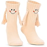 Bibalabili Holding Hands Socks, Crazy Silly Novelty Funny Wacky Mid-Tube Smile Unisex Socks